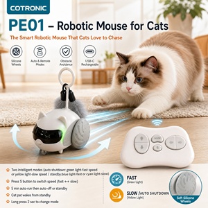 Intelligentes interaktives Haustier-Spielzeugauto für Hunde und Katzen – ferngesteuertes, elektrisch bewegliches Spielzeug für Bewegung und Training - Product Image 1