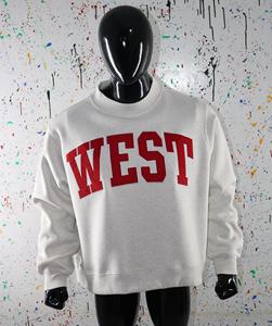 เสื้อสเวตเชิ้ตผ้าคอตตอน100% หนาวมีฮู้ดแบบตะวันตกผ้าแอชสีเทาสีแดงล้วนแบบสั่งทำสำหรับฤดูหนาว - Product Image 1