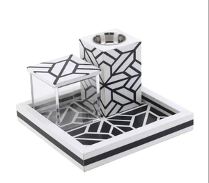 Royal Look Bone Inlay Bakhoor Incienso Quemador Bandeja Caja Conjunto Difusor de aromaterapia decorativo Almacenamiento a juego para la fragancia del hogar - Product Image 3