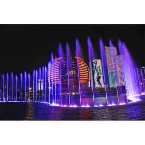 Fontaine de piscine extérieure Horticlub DMX512 en acier inoxydable avec pompe à eau LED et musique dansante à vendre - Product Image 1