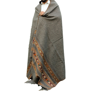 New Model New Design Long Muslim Men Winter Shawl 100% <b>Silk</b> Multi-Functional Customizable Solid Color Wholesale - Product Image 2