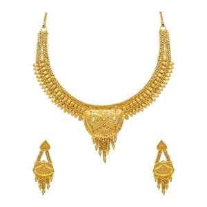 Juego de Joyería de Moda Chapada en Oro de 14K, 18K, 24K al por Mayor, Diseño Tradicional, Collares Cortos de Latón con Baño de Oro - Product Image 3
