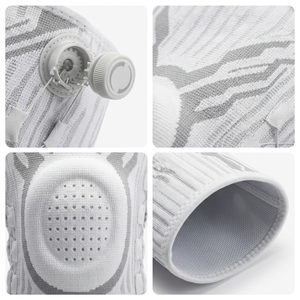 Genouillère de protection professionnelle réglable avec stabilisateurs à ressort, coussinet respirant en tricot de compression en polyester, fixation à crochet de haute qualité - Product Image 6