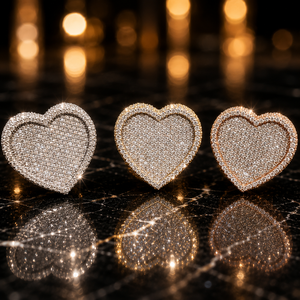 Trendy Design Round Cut Heart Shape Diamond <b>Ring</b> Hip Hop Diamond <b>Ring</b> Moissanite Diamond <b>Ring</b> with VVS Clarity for <b>Men's</b>. - Product Image 3