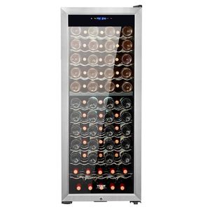 Doppia zona 80-bottiglia di vino refrigeratore Freestanding LED lucchetto frigorifero per vino e bevande - Product Image 1