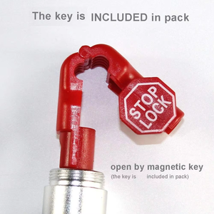 <b>Plastic</b> Red Magnetic Pegboard <b>Hook</b> Stop Lock Stop Locks <b>Hook</b> Organizer for Supermarket - Product Image 2