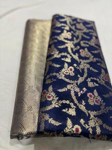 Tela Jacquard Banarasi Suave y Elegante, Semi Georgette |   Ideal para fiestas, saris de boda y vestidos de diseñador |   Premium - Product Image 4