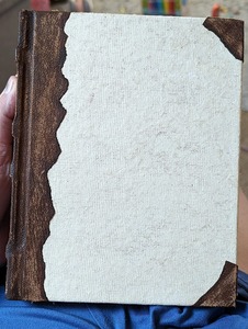 Carnet de croquis en papier aquarelle à bords festonnés style antique – Cahier d'écriture pour ombres/inscriptions magiques, reliure cousue – Cadeau unisexe 10''x7'' Blanc - Product Image 4