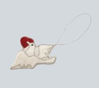 Ornement suspendu brodé Zari en forme de colombe blanche |   Décoration Zardozi Oiseau de Paix |   Décoration suspendue festive pour la maison et les cadeaux, I Ramzan Decor