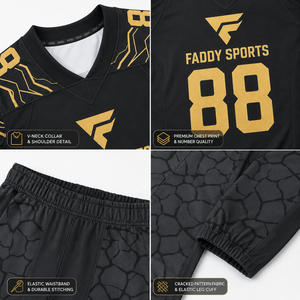 Custom American Football Uniform Set Professional Sublimated Jersey and Pants Youth Adult Men's Training Wear Breathable Apparel - Product Image 3
