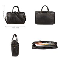 Sac à dos pour ordinateur portable multifonctionnel de luxe en cuir véritable, imperméable, écologique, avec rembourrage et sangle détachable