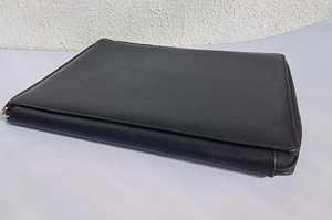 Genuine Leather <b>Conference</b> <b>Folder</b> with Zipper Black Business Portfolio Padfolio for Men and Women Presentation <b>Folder</b> - Product Image 5