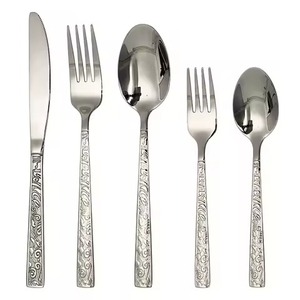Ensemble de couverts de cuisine et de salle à manger haut de gamme en métal, cuillère, fourchette, couteau en acier inoxydable, ensemble de couverts élégants, vaisselle élégante - Product Image 4