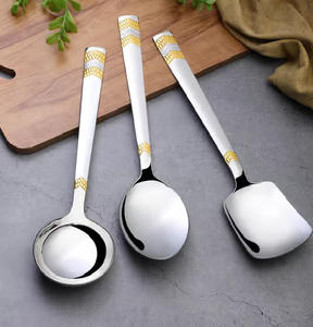 Cuchara de cocina de acero inoxidable, espátula plateada, apta para lavavajillas, juego de utensilios de cocina a bajo precio - Product Image 4