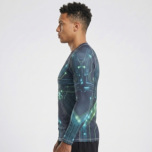 <b>Men</b> Winter <b>Men</b> Sublimation Rash Guard Lightweight MMA <b>Compression</b> <b>Shirt</b> Custom Logo Breathable Sportswear High Quality With - Product Image 6