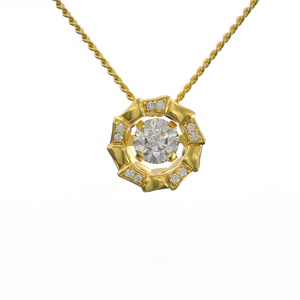 OEM K14 Cubic Zirconia Pendant <b>Necklace</b> for Women Hot Product with Yellow <b>Gold</b> Rhodium Plating New Collocation -DS01002 - Product Image 2
