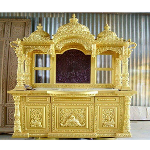 Templo de teca artesanal de gran tamaño para el hogar, calidad de exportación, Swaminarayan Pooja Mandir a precios de mayorista, fabricante en EE. UU. - Product Image 1