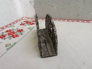 Vintage Ornate Metal Napkin Holder, <b>Retro</b> Table <b>Decor</b> - Product Image 2