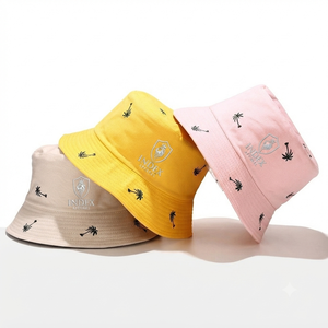 Chapeau Bob Index Animal en Toile de Coton Brodé Motif Tropical Unisexe Adulte Printemps Été Plage Décontracté 56-58CM - Product Image 1
