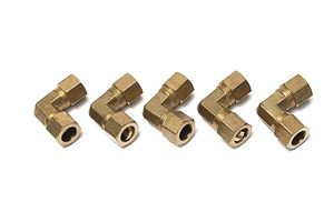 Raccord coudé à compression 90 degrés, diamètre extérieur 1/2 pouce, raccord à compression en laiton - Product Image 2