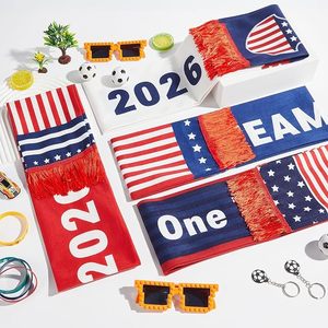 Écharpe longue décontractée pour homme en polyester respirant et écologique, avec logo personnalisé de l'Équipe Nationale de Football des États-Unis, imprimé numérique uni - Product Image 4