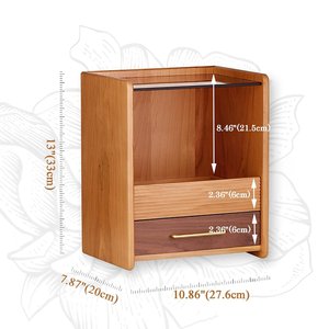 Simple Wooden Cosmetic Organizer with <b>Drawers</b> for Makeup and Beauty Essentials At Best Price By AALIYAN IMPEX - Product Image 6