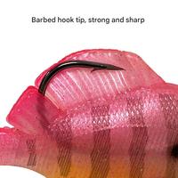 Leurre de pêche souple creux anti-accrocs UV Jumping Fish, 10g, 14g, 18g, 24g, 12 couleurs, avec plume tournante