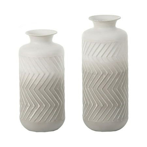 Luxury Tall Iron Flower <b>Vase</b> with Decorative Geometric Texture and Premium Craftsmanship - Product Image 3