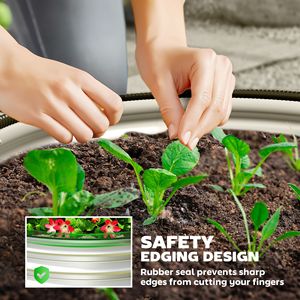 ชุดกระถางปลูกต้นไม้แบบยกพื้น 2 ชิ้น สีเงิน ขนาด 2 x 2 x 1 ฟุต ประกอบง่าย พร้อมขอบกันกระแทก - Product Image 6