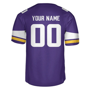 Jersey de Fútbol Americano Personalizado de Fábrica, Diseño de Equipo Impreso por Transferencia de Calor, Ropa de Entrenamiento Corta, 100% Poliéster, Color Personalizado - Product Image 2