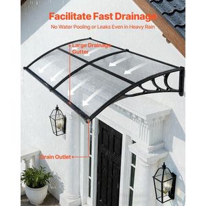 Tende da Sole per Porte e Finestre Esterne 38 x 78 Pollici con Staffa in ABS e Drenaggio per Protezione da Pioggia, Neve e Sole - Tettoie per Garage e Carport - Product Image 2