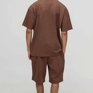 Conjunto de Ropa Urbana para Hombre, Estilo Vintage de Verano, Dos Piezas, Unisex, 100% Algodón, Lavado Ácido, Conjunto Deportivo Personalizado, Camiseta y Pantalones Cortos para Hombre - Product Image 2