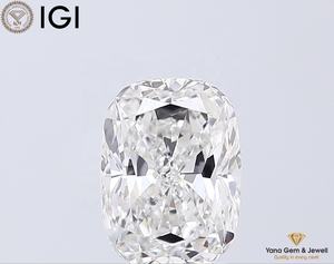 จี้เพชร VS2 ความใส E สี ทรงคุชชั่น น้ำหนัก 2.50 กะรัต ได้รับการรับรองจาก IGI เพชร CVD ผลิตในห้องปฏิบัติการ สำหรับเครื่องประดับสั่งทำ - Product Image 1