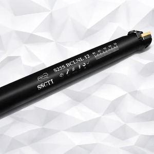Barre d'alésage interne CNC S25S BCLNL 12 pour plaquettes CNMG, personnalisable OEM, 40-45 HRC, revêtement blanc/noir - Product Image 1