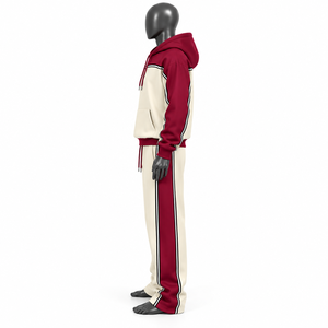 Conjunto Deportivo Unisex con Capucha, Estampado y Pedrería, Talla Grande, Lavado Ácido, Color Sólido, Casual, Largo, 100% Algodón Transpirable - Product Image 4