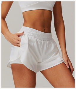 เซ็ตกางเกงขาสั้น2ชิ้นกางเกงโยคะเอวยางยืดสำหรับออกกำลังกายวิ่ง - Product Image 4