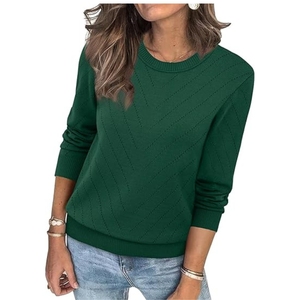 Womens <b>Sweaters</b> Crew Neck Long Sleeve Tops Knit Soft <b>Pullover</b> <b>Sweaters</b> Cozy Dressy Casual Shirts Fashion Clothing - Product Image 1