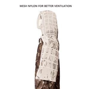 Tuta Ghillie Mimetica Bianca Neve in Poliestere Leggera Traspirante Resistente per Caccia e Nascondiglio - Product Image 4