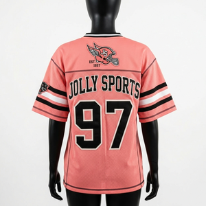 Camiseta de Fútbol Femenina, 180 GSM, Malla Transpirable Suave, Rosa y Negra con Franjas en Contraste en las Mangas, Logotipo Personalizado, Tackle Twill - Product Image 4