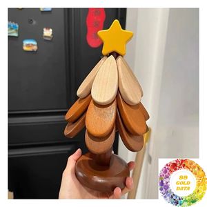 Multilayer <b>Wooden</b> <b>Pot</b> Stand with Movable Petal Pieces for Hot <b>Pan</b> Support <b>and</b> Compact Kitchen Storage for Home Use Daily - Product Image 4