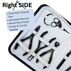Stylist Hair Extension Tools <b>Kit</b> Seamless Tape Extension Tool <b>Beads</b> Box Loop Needles Hair Cutting Scissors-MIANBRO ENTERPRISES - Product Image 4