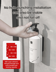 AOLQ all'ingrosso ABS Non-foratura a parete Dispenser di sapone staffa per <span class=keywords><strong>Shampoo</strong></span> Gel <span class=keywords><strong>doccia</strong></span> B staffa Hotel <span class=keywords><strong>porta</strong></span> bottiglia - Product Image 6