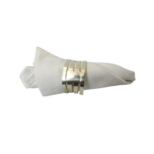 Porte-serviettes en acier inoxydable gravé à la main avec finition argentée pour la décoration de table et l'utilisation en cuisine - Product Image 1