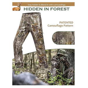 Men's Hunting Camouflage Pants Outdoor Real Tree <b>Camo</b> Trousers Lightweight Hunting Pants OEM Polyester men's pants - Product Image 5