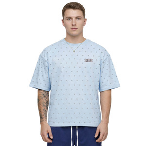 T-shirts pour hommes entièrement ornés de perles, logo personnalisé en strass, coton épais, coupe oversize, été, OEM, t-shirts pour hommes, coupe ample - Product Image 5