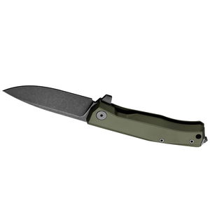Navajas Plegables Verde Oliva con Hoja de Acero Gris Oscuro, Empuñadura Texturizada, Apertura Flipper y Orificio para Cordón, Ideales para Camping - Product Image 2