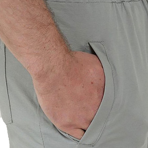 Ensemble court décontracté d'été pour hommes, respirant, 2 pièces, grande taille, avec logo personnalisé, tissu polyester/coton - Product Image 5