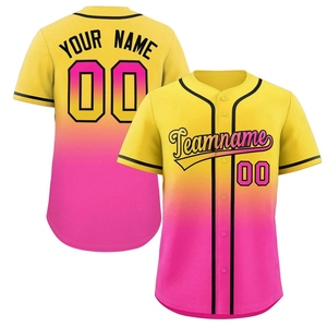 Maillot de baseball personnalisé à boutons, respirant, léger, vêtement de sport d'équipe, séchage rapide, imperméable, écologique, unisexe - Product Image 1