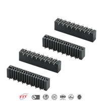 Connecteur vertical SMT FPC FFC à double contact, pas de 1,0 mm, noir, résistant aux hautes températures, pour affichage LED