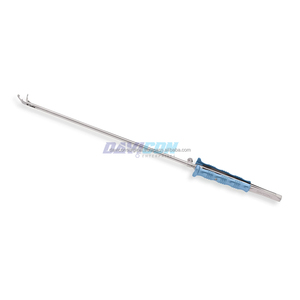 เครื่องมือผ่าตัดผ่านกล้อง DAVICON Thoracoscopic Knot TierPusher แบบแมนนวล ขนาดแกน 5 มม. ความยาวใช้งาน 9.25 นิ้ว (23.5 ซม.) ด้ามจับสแตนเลส ความยาว 14 นิ้ว (35.5 ซม.) สำหรับการผ่าตัด VATS - Product Image 3